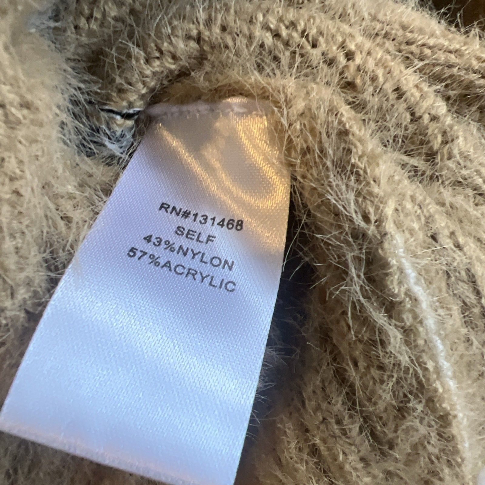 Nwt Fate Women’s Xl Fuzzy Colorblock Striped Sweater Stretch Fit Cream Blue — image 7 of 7